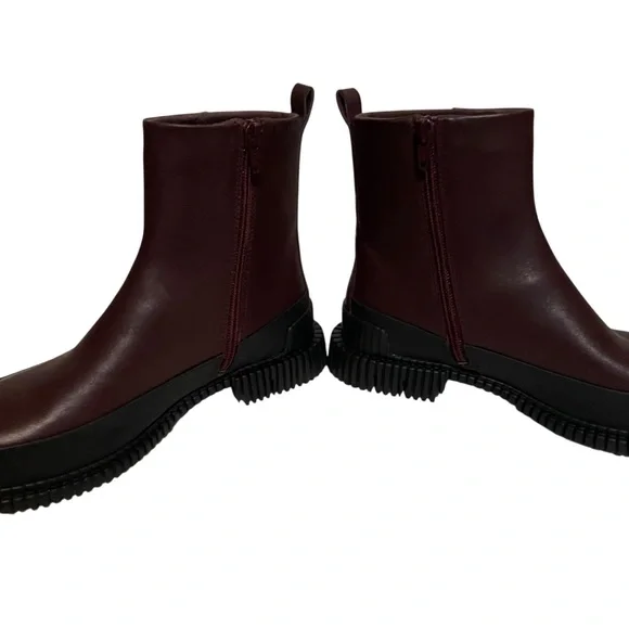 Camper Boots Womens Size 37 Pix Chelsea Brown/Red Zip Lightweight Shoes - Picture 2 of 12